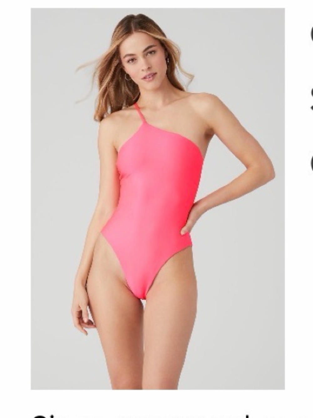 ALO Yoga AIRLIFT PLIÉ BODYSUIT - FLUORESCENT PINK CORAL - SIZE XS